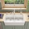 Alfi Brand White 32" Dbl Bowl Lip Apron Fireclay Farmhouse Kitchen Sink, 1.75" Lip AB512-W - alternate 2